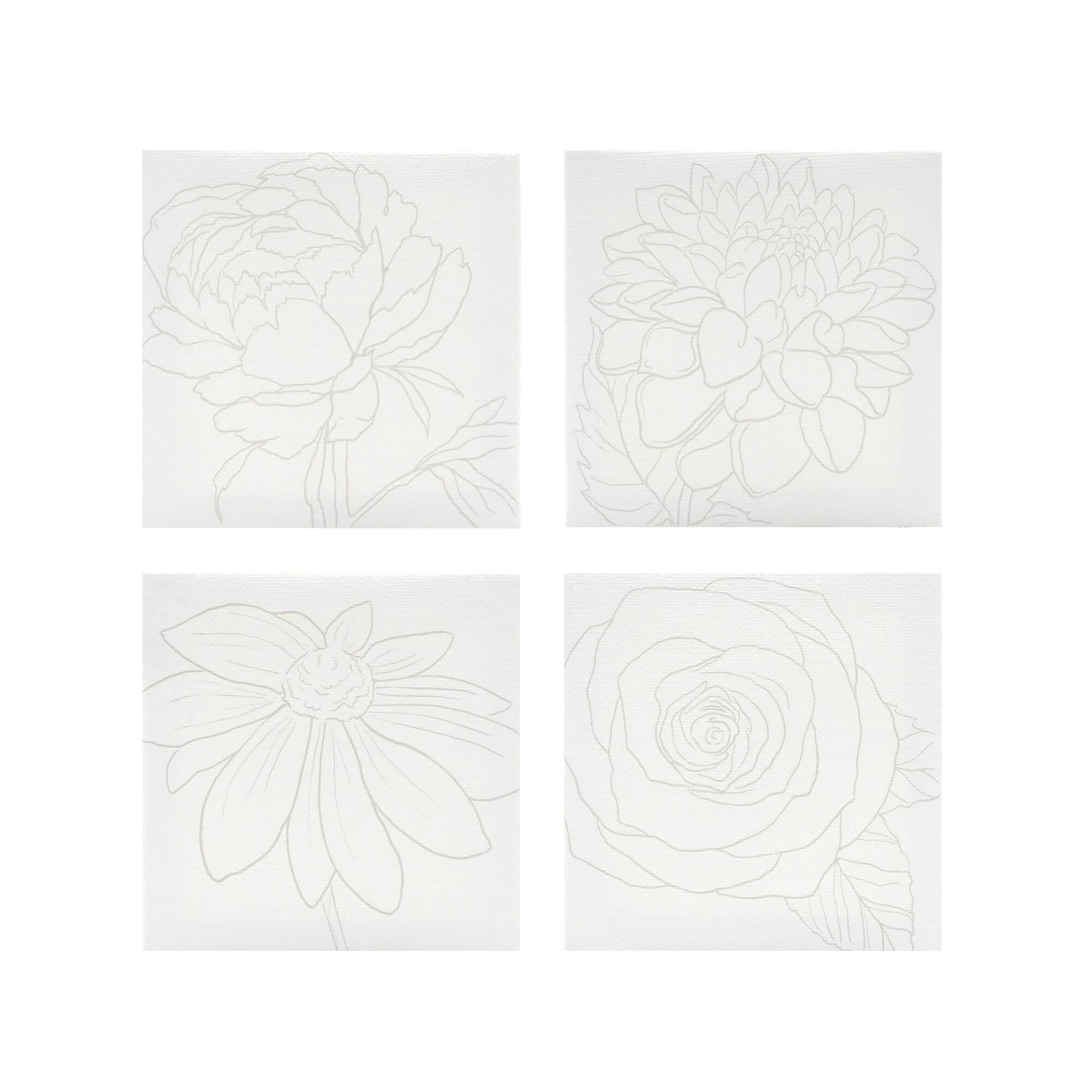 Floral Mini Canvas Painting Kit by Craft Smart®